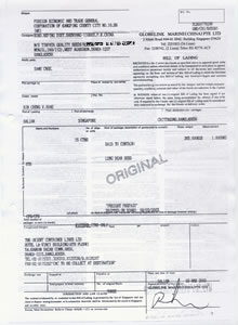 Bill of lading /Air waybill